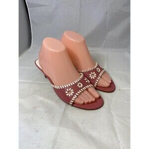 Gorgeous IMPO Pink LEATHER Women Size 7.5 M One Band Sandals Slides Mules
